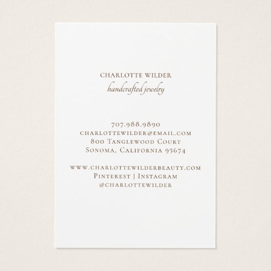 Boho Terracotta Sable Abstrait Écran Collier (Dos)