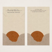 Boho Terracotta Sable Abstrait Écran Collier (Devant & derrière)