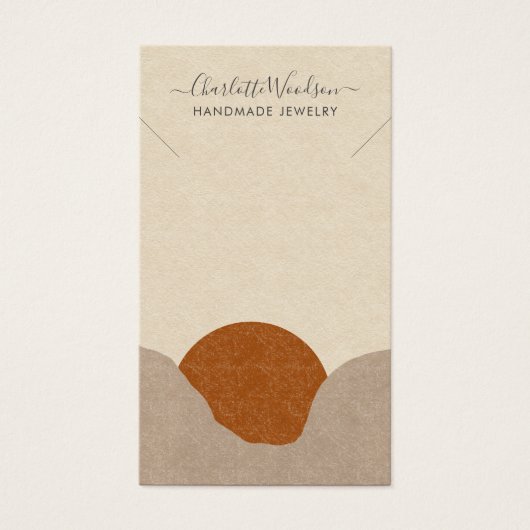 Boho Terracotta Sable Abstrait Écran Collier (Devant)