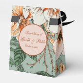 Boho Terracotta Sage Herfst Bloemenbruiloft Bedankdoosjes (Achterkant)