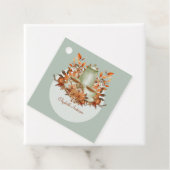 Boho Terracotta Sage Tea Party Bloemen EVENEMENT Bedankjes Labels (In situ)