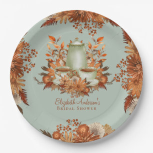 Boho Terracotta Sage Tea Party Eetservies Servies Papieren Bordje