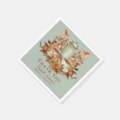 Boho Terracotta Sage Tea Party Eetservies Servies Servet (Hoek)