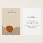 Boho Terracotta Sand Abstract Earring Display Card Visitekaartje (Voorkant /achterkant)