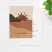 Boho Terracotta Sand Abstract Earring Display Card Visitekaartje (Bureau)