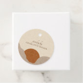 Boho Terracotta Sand Abstracte productprijs Bedankjes Labels (In situ)