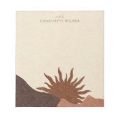 Boho Terracotta Sand Sun Handmade Jewelry Notitieblok (Voorkant)