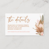 Boho Terracotta Site Web Info Carte de boîtier (Devant)