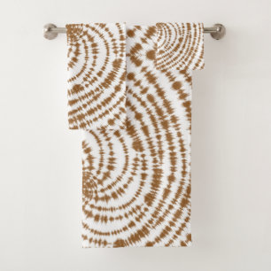 Boho Terracotta Spiral Pattern Bad Handdoek