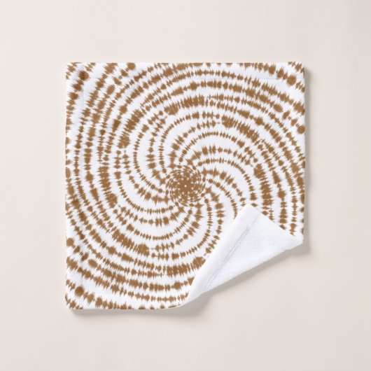Boho Terracotta Spiral Pattern Bad Handdoek (Wasdoekje)