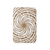 Boho Terracotta Spiral Pattern Tie Dye Badmat (Voorkant Verticaal)