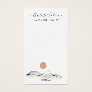 Boho Terracotta Sun Mountain Earring Cartes d'affi