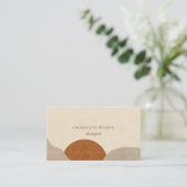 Boho Terracotta Sun Therapist Counselor Visitekaartje (Staand voorkant)