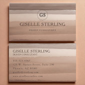 Boho terracotta Waterverf Abstract monogram Visitekaartje