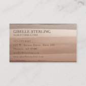 Boho terracotta Waterverf Abstract monogram Visitekaartje (Achterkant)