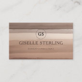 Boho terracotta Waterverf Abstract monogram Visitekaartje (Voorkant)