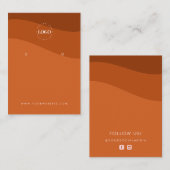 Boho Terracotta Waves Custom Logo Earring Display Visitekaartje (Voorkant / Achterkant)