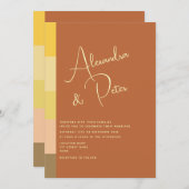 Boho Terracotta Wedding Kaart (Voorkant / Achterkant)