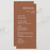 Boho Terracotta Wedding Menu (Voorkant / Achterkant)