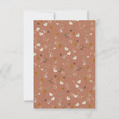 Boho Terracotta Wilde Bloemen Boog Bruidsdiner Bedankkaart (Achterkant)
