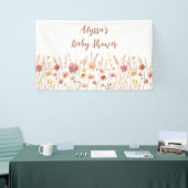 Boho Terracotta Wildflower Baby shower Spandoek (Beurs)