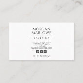 Boho Terracotta Wildflowers Bloemenpatroon Visitekaartje (Achterkant)