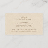 Boho Terracotta Zand Abstract Kleding Visitekaartje (Achterkant)