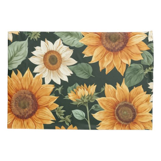 Boho Terracotta Zonnebloem Patroon Kussensloop (Achterkant)