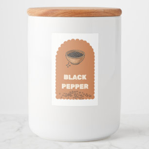 Boho Terracotta Zwarte Peper Kruidenpot Label Stic Voedselcontainer Etiket