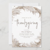 Boho Thanksgiving Dîner de fête Invitation (Devant)