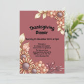 Boho Thanksgiving Diner Invitation (Debout devant)
