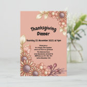 Boho Thanksgiving Diner Invitation (Debout devant)
