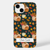 Boho Thanksgiving Fall Pumpink Coque (Verso)