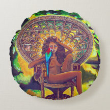 Boho thema Katoen Ronde Kussen