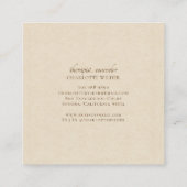 Boho Therapeut Counselor Vierkante Visitekaartje (Achterkant)