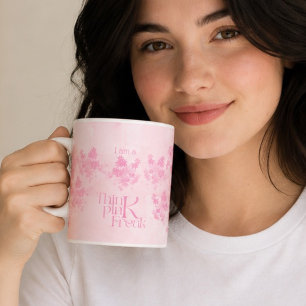 Boho Think Roze Waterverf Bloem Motief Koffiemok