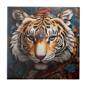 Boho Tiger Keramische Tegel Sets Tegeltje