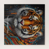 Boho Tiger Puzzle - L'art animalier de la jungle (Horizontal)