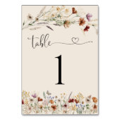 Boho Tiny Fleur sauvage Mariage Numéro de table (Par défaut)