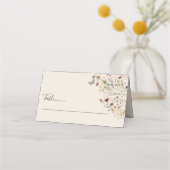 Boho Tiny Wildflower Trouwkaart Vouwbare Plaatskaa (Voorkant)