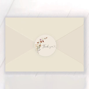 Boho Tiny Wildflower Vrijgezellenfeest Ronde Sticker