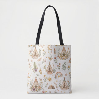 Boho Tipi op maat naam baby tas