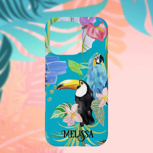 Boho Toucan Tropical Floral iPhone 16 Pro Hoesje