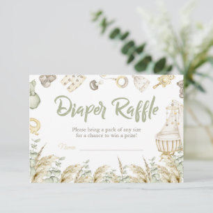 Boho Toys Baby shower Diaper Raffle Card Kaart