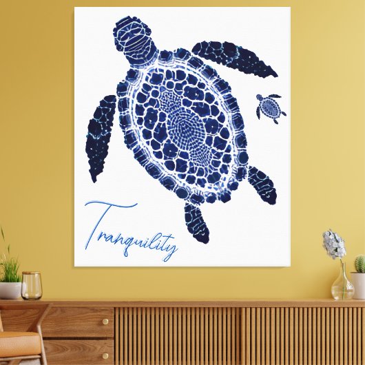 Boho Tranquility Zee Turtles Stretted Canvas Art (Insitu (Woonkamer))