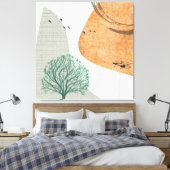 Boho Tree Canvas Afdruk (Insitu (Slaapkamer))