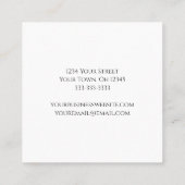 Boho Tree of Life tekenen Eenvoudig rood Vierkante Visitekaartje (Achterkant)