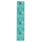 Boho Trees Gold Deers Modern Medium Tafelloper (Voorkant)