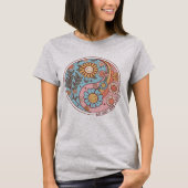 Boho Trendy Bloemen Yin Yang Balans Over Hustle T-shirt (Voorkant)