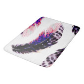 Boho Trendy Pink Waterverf Feathers Badmat (Gekanteld)